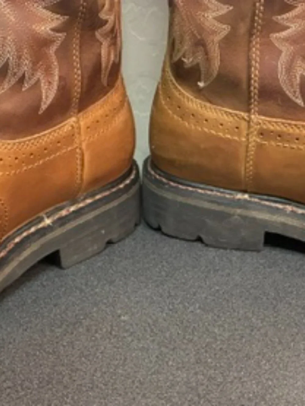 Ariat Work Steel Toe Cowboy Boots Men’s 8EE Brown Leather Western ASTM